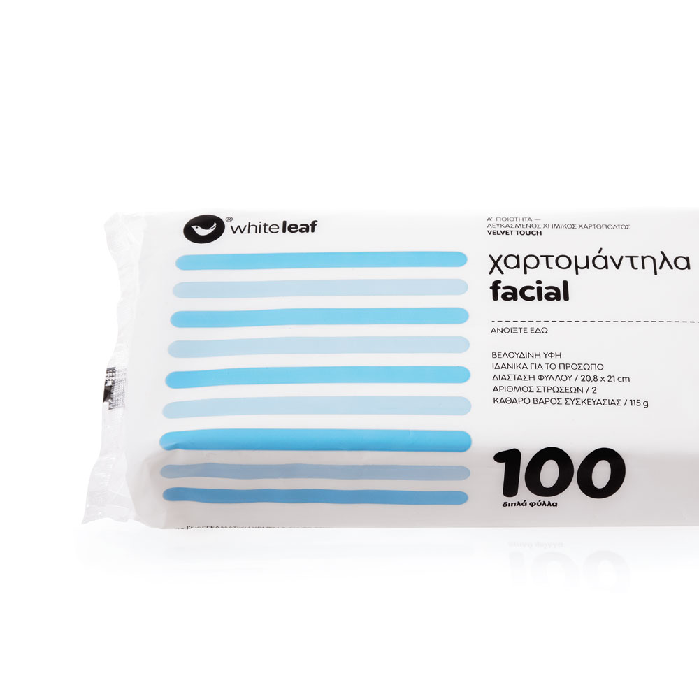 Χαρτομάντηλα Facial Νάυλον 100 φύλλα